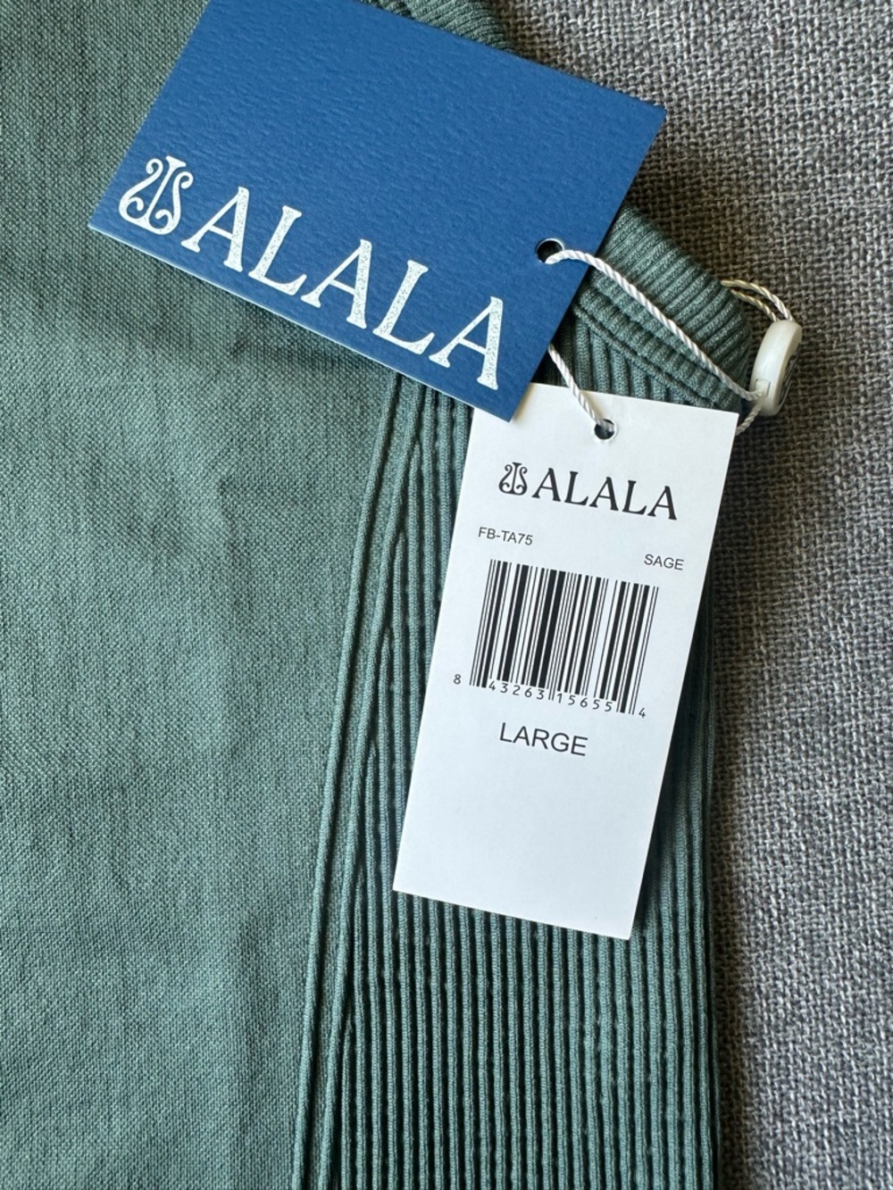 Alala Barre Racer Seamless Sage Tank Top New - Picture 4 of 8